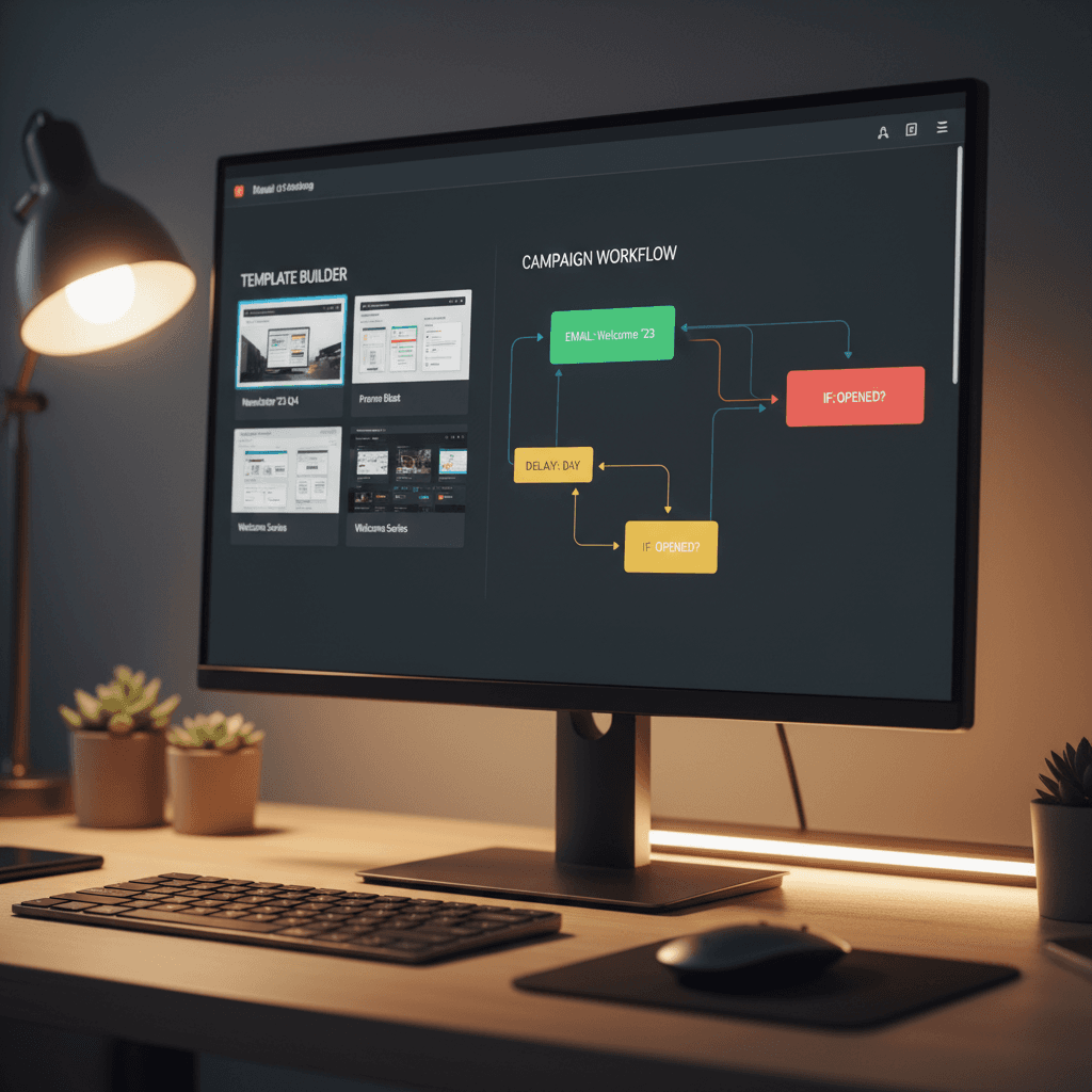 Email automation platform interface